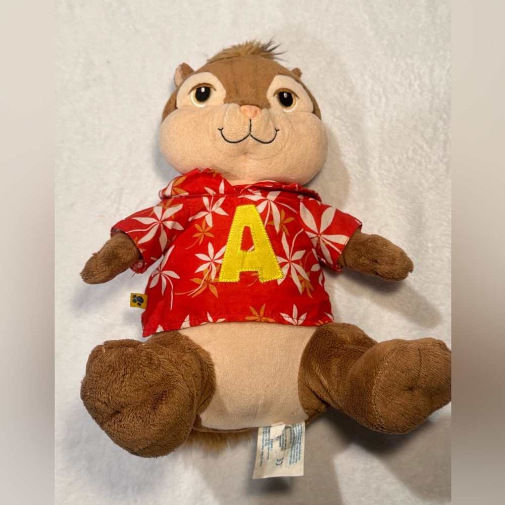 Build A Bear Alvin And the Chipmunks ALVIN Hawaiian Shirt Plush Toy Retired